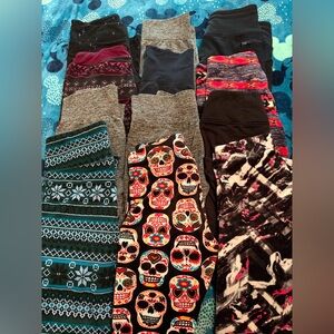 Winter weight Bundle of leggings size small 12 pairs!!